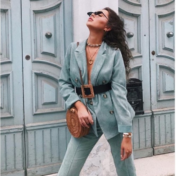 NWT-SEVEN WONDERS THE LABEL PANTS CORDUROY/PISATCCHIO - Picture 5 of 8